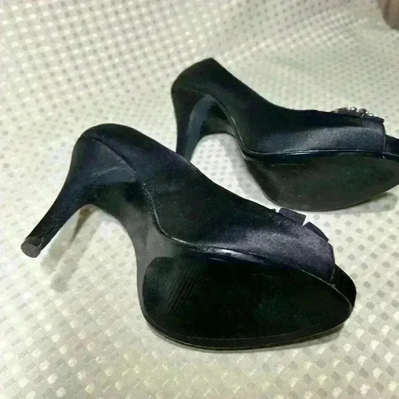 Apt 9 Womens Cindy Black Rhinestone Flower - Picture 11 of 11